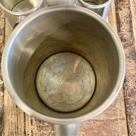 Vintage Stieff Pewter P1-23 Coffee or Tea Pot with Sugar and Creamer Set - Picture 7 of 16